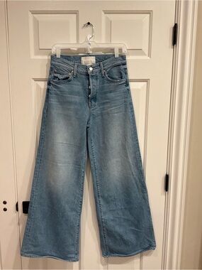 MOTHER Light Blue High-Rise Wide Leg Jeans